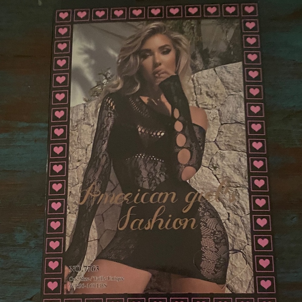 American Girl Black Lace Cut-Out Dress